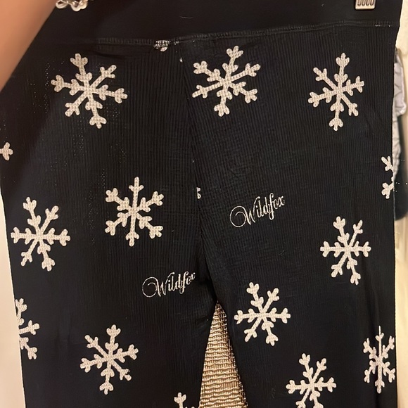 Wildfox intimates snowflake ❄️ comfy waffle joggers - Picture 5 of 5